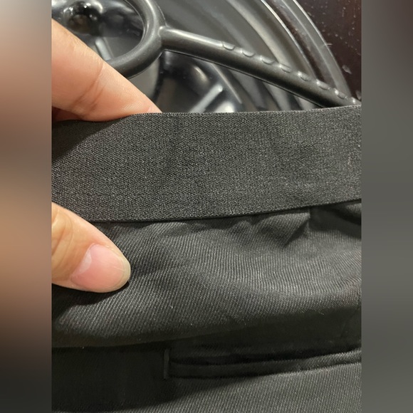 Uniqlo black pull on trousers. Size medium. Used - Picture 3 of 10